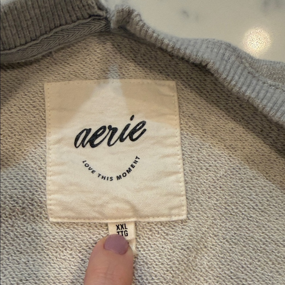 Aerie “Uptown Safari” Distressed Sweatshirt – XXL - Picture 2 of 6